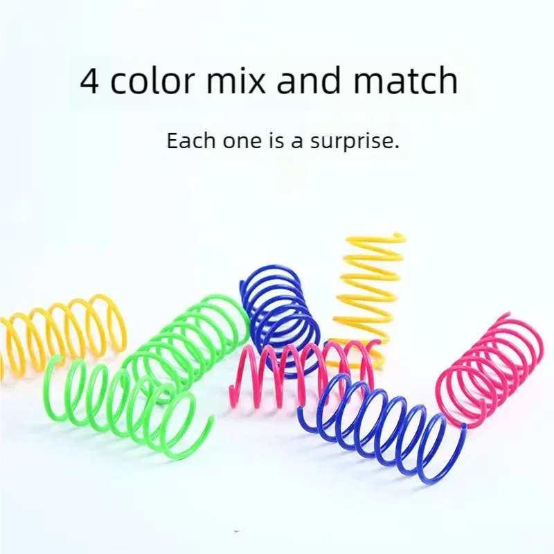 Colorful Spring Cat Toys — Interactive Plastic Coil Set