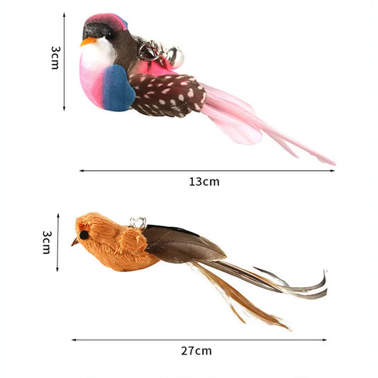 Cat Feather Teaser Toy with Suction Cup & Bell