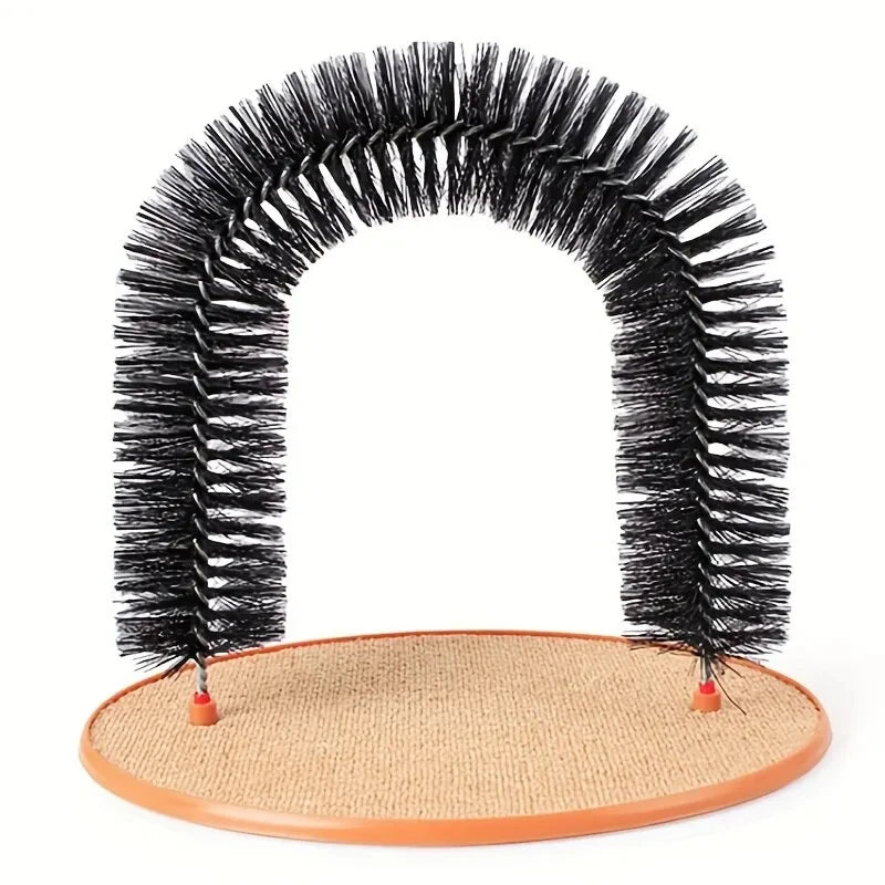 Cat Arch Grooming & Massage Toy – Self-Groomer with Scratching Pad