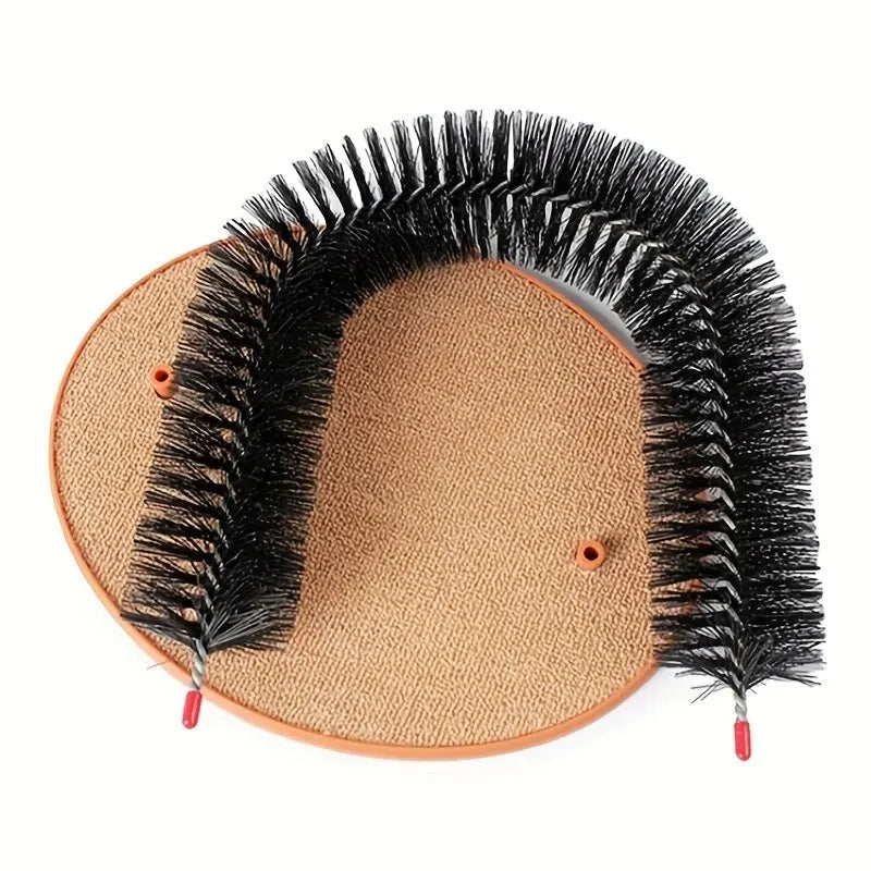 Cat Arch Grooming & Massage Toy – Self-Groomer with Scratching Pad