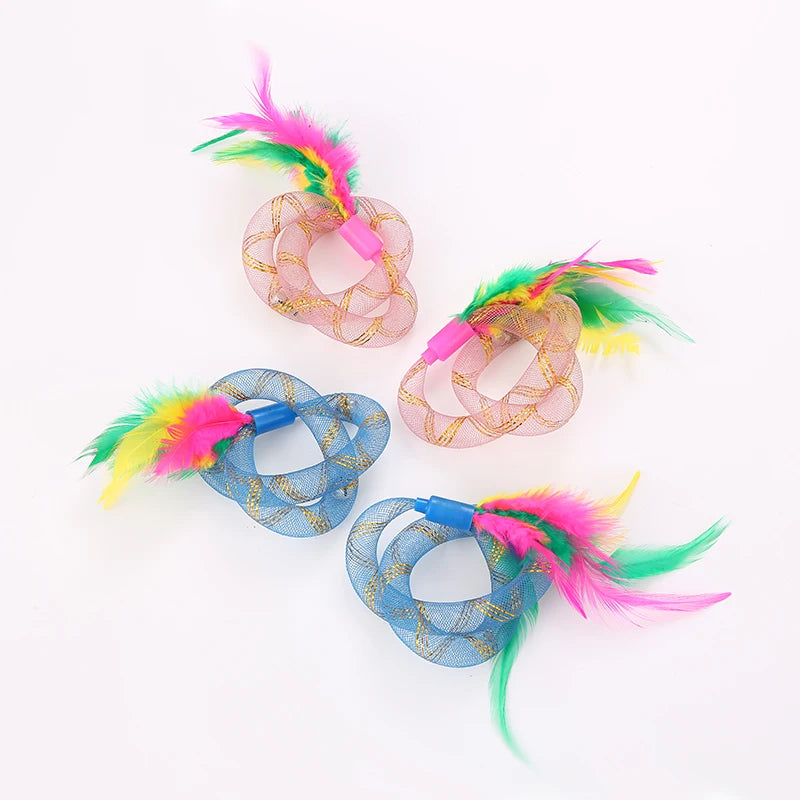 Feather Spring String Cat Toy – Interactive Elastic Play