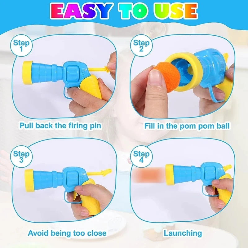 Interactive Cat Launcher Toy – Mini Shooting Gun with Plush Balls