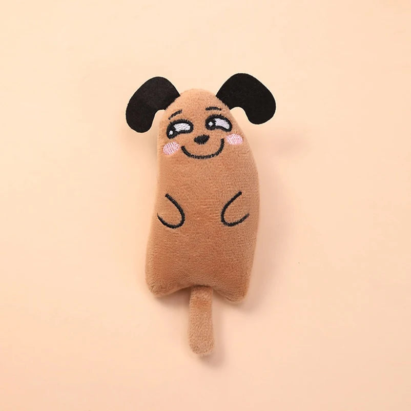 Cartoon Plush Cat Toy – Bite-Resistant Chew Doll