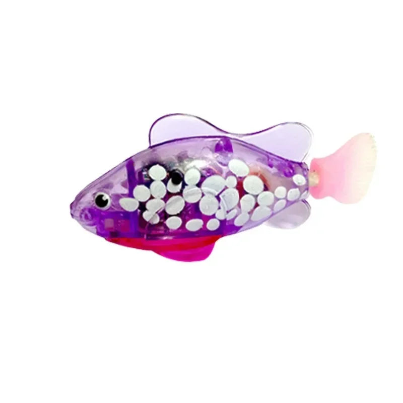 LED Interactive Swimming Robot Fish – Water-Activated Cat Toy