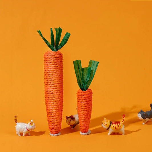 Carrot Cat Toy — Sound-Making Bite-Resistant Teething Stick for Kittens
