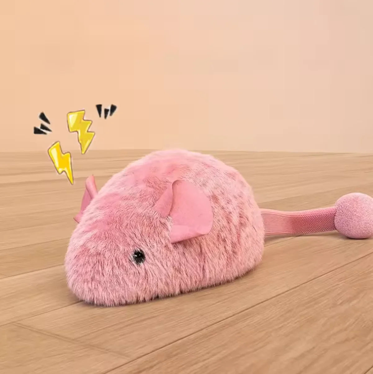 Interactive Plush Mouse Toy — Self-Play Simulation for Cats
