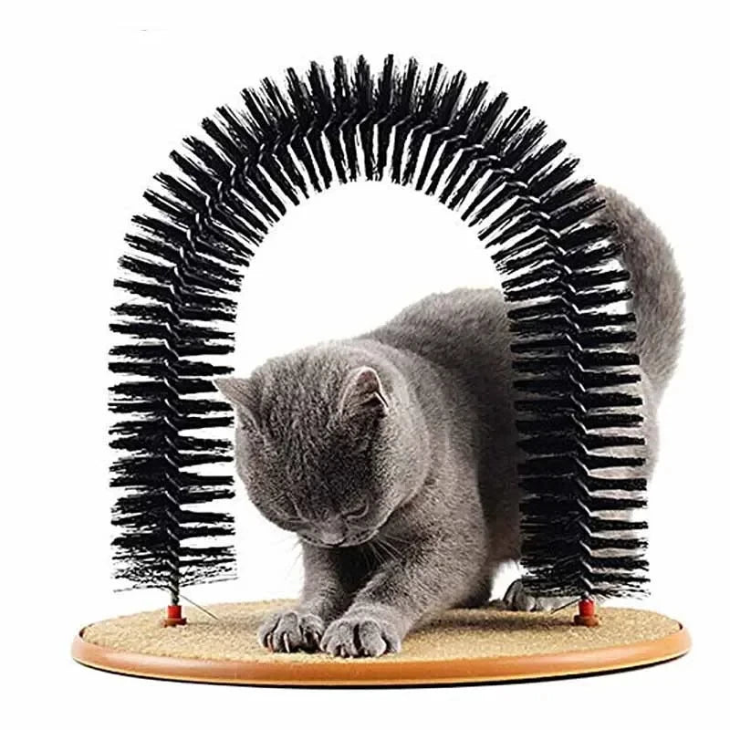 Cat Arch Grooming & Massage Toy – Self-Groomer with Scratching Pad