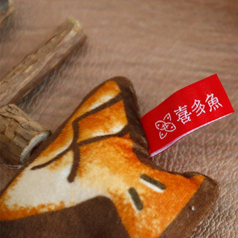 Grilled Fish Cat Chew Toy – Plush Molar & Teaser Toy