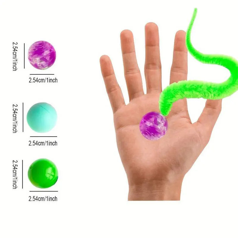 Colorful Bouncing Caterpillar Toy – Elastic Interactive Cat Teaser