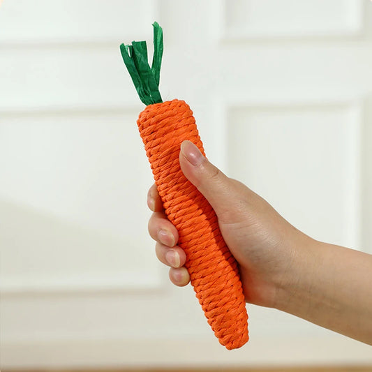 Carrot Cat Toy — Sound-Making Bite-Resistant Teething Stick for Kittens