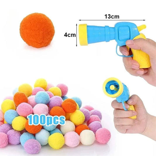 Interactive Cat Launcher Toy – Mini Shooting Gun with Plush Balls