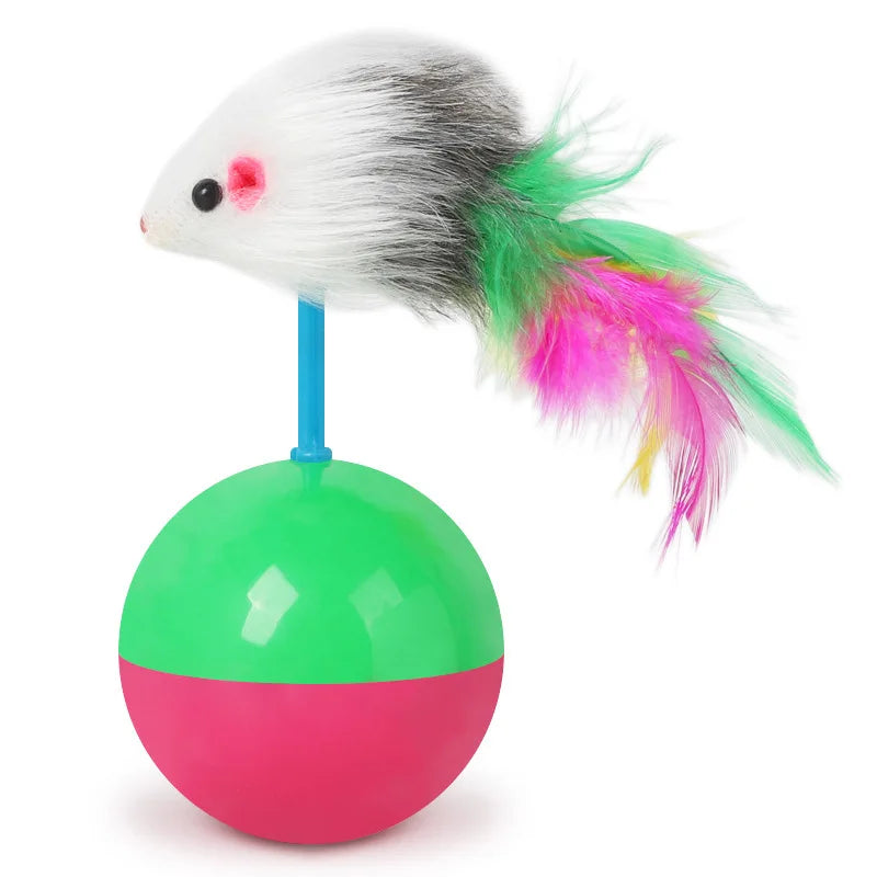 Non-Tipping Mouse Teaser Toy Set – Interactive Cat Play Kit